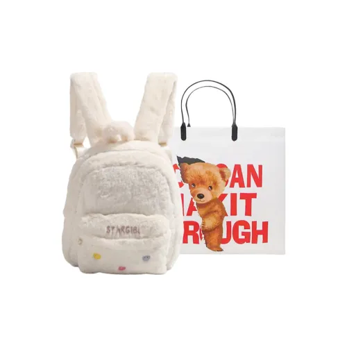 Worm's Home Plush Backpack Women's White