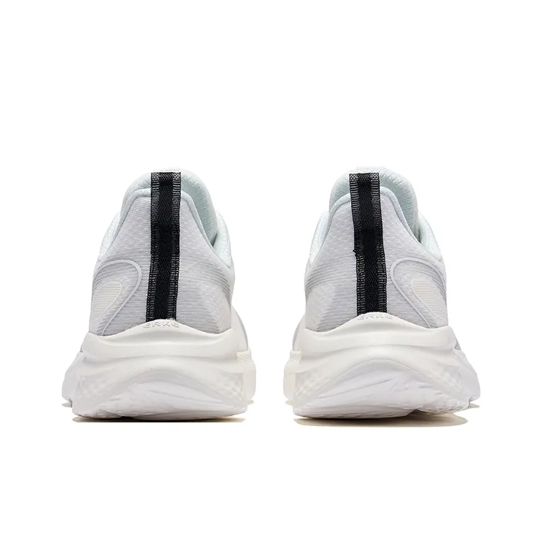 Erke Cushioning Lightweight Low-Top Running Shoes Men's Microcrystal White Bright Silver-3