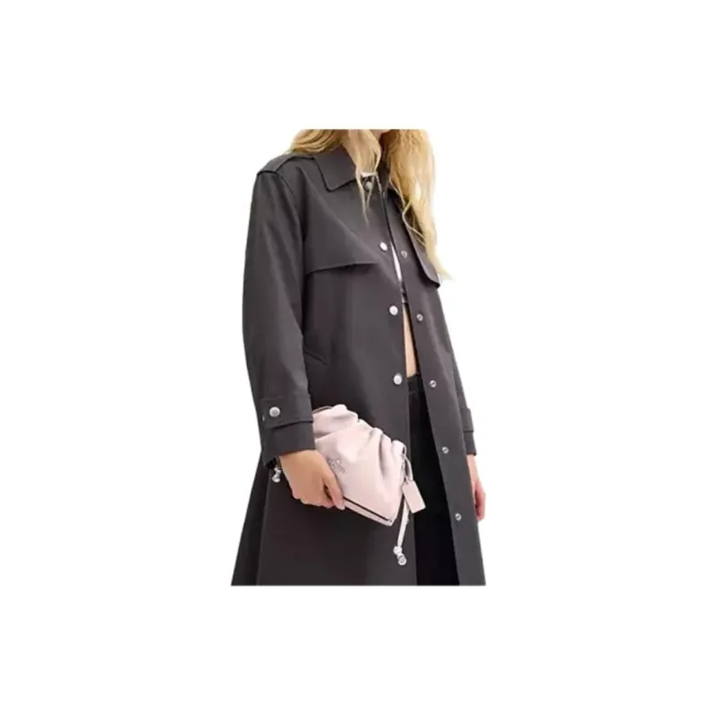 COACH Faye Leather Shoulder Bag Medium Size Women's Pink-3