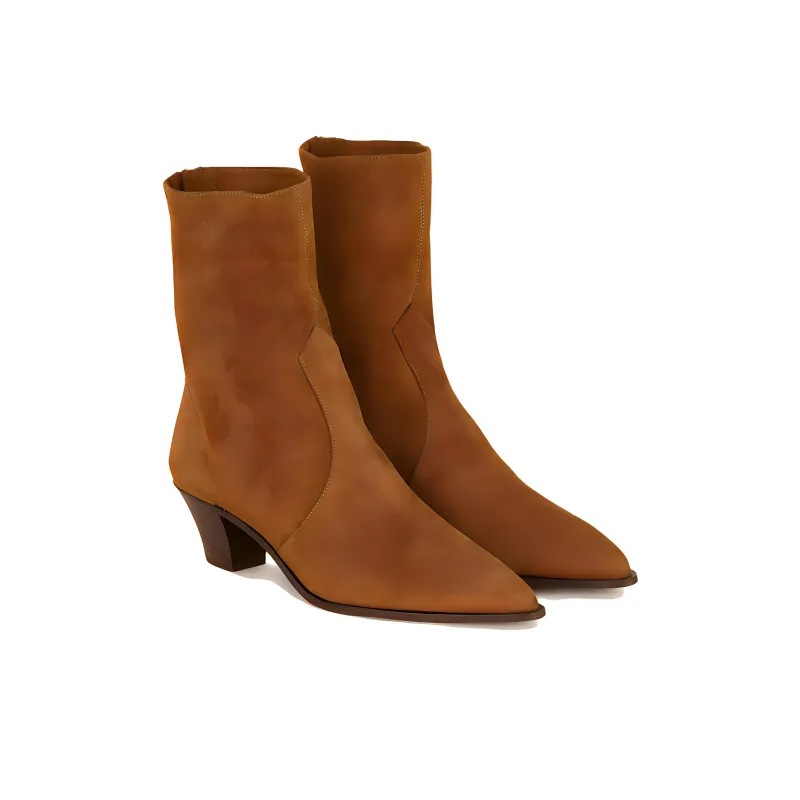 AQUAZZURA Brunswick Ankle Boots 4.5cm Women's Brown-2