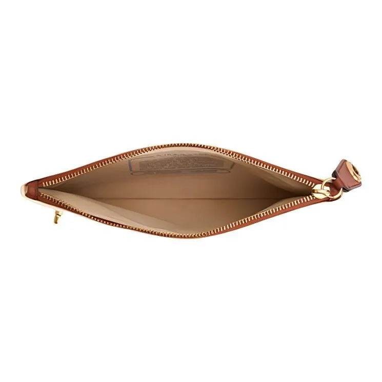 COACH Tsinghua, Collaboration Edition Fabric Clutch Medium Size Women's Brass Hardware & Mixed Natural Color-2
