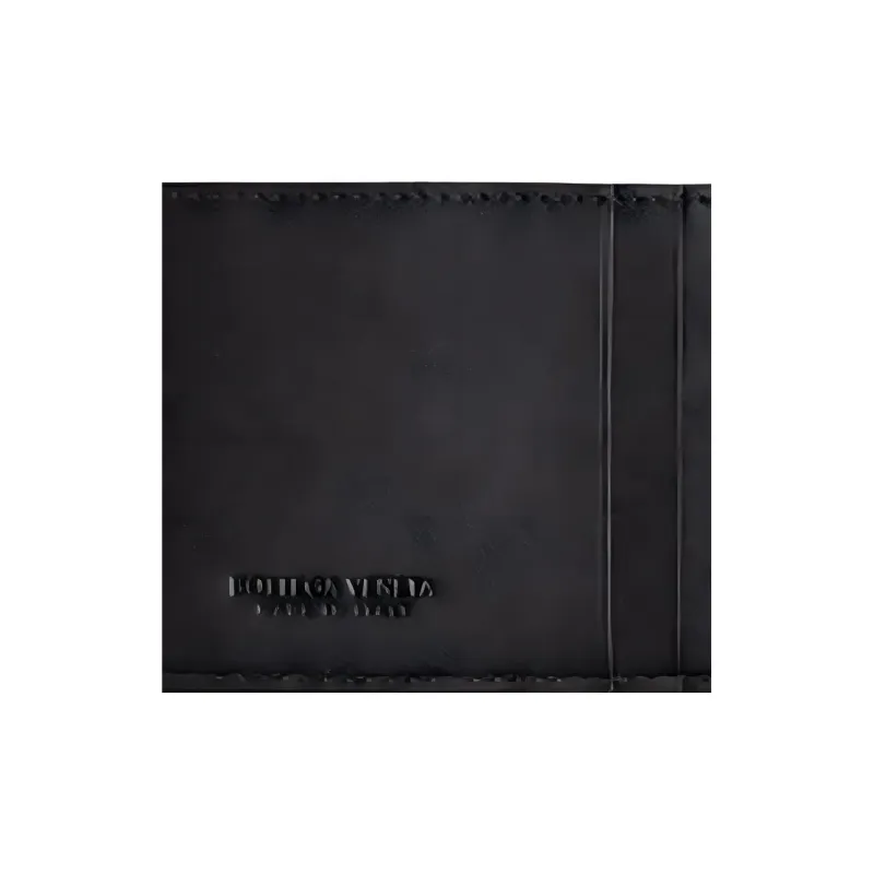 Bottega Veneta Cowhide Leather Coin Purse Wallet Women's Black-4
