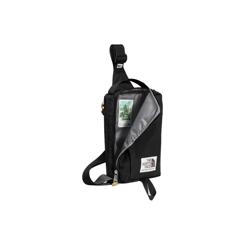 THE NORTH FACE Recycled Nylon One Shoulder Crossbody Bag, Sling Bag Regular Women's Black-3