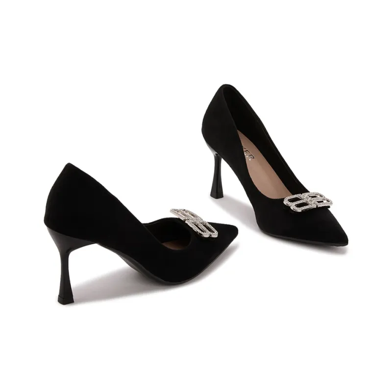 WECKER Slim Heel High Heels Women's Black-2