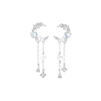 R Z Y S925 Silver Earrings Women's
