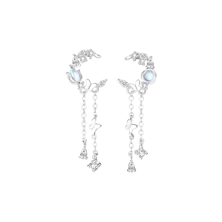 R Z Y S925 Silver Earrings Women's-0