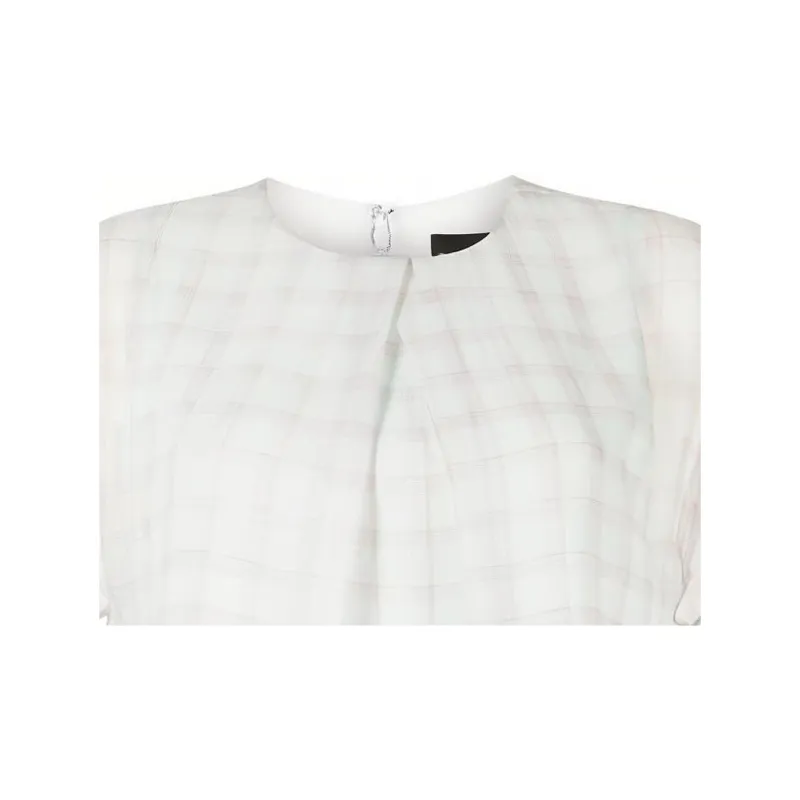 EMPORIO ARMANI SS22 Shirt Women's Green Purple Plaid-4