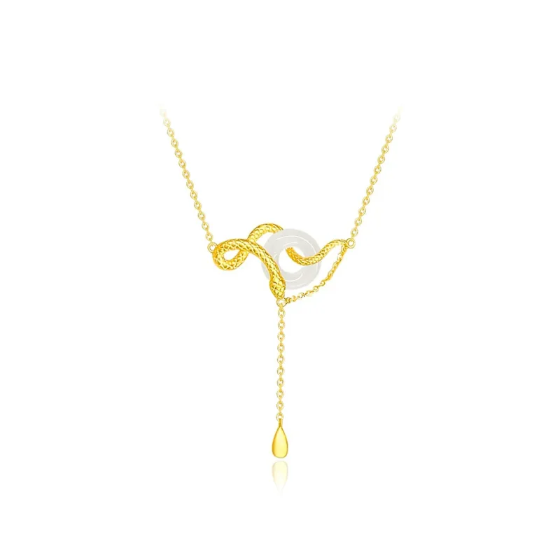 Love Link Chalcedony Necklaces Women's-2