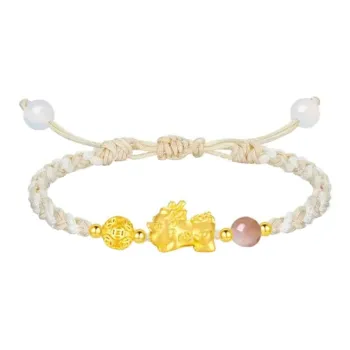 ZHOUBAIFU Gold Bracelet Unisex