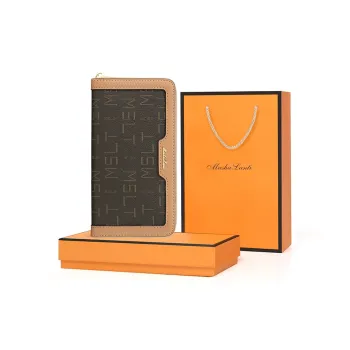 MashaLanti PVC With Synthetic Leather Money Clip Card Holder Wallet Regular Women's Coffee & Tea Brown