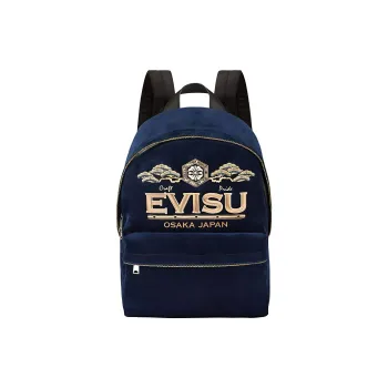 EVISU Velour Backpack Regular Men's Denim Blue