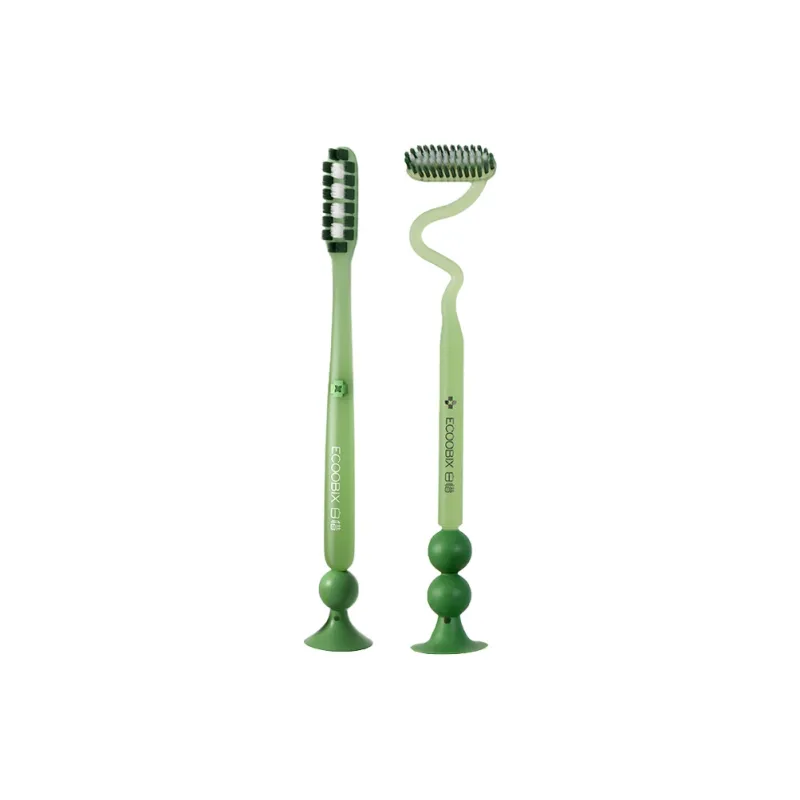 Ecoobix Z Shaped Toothbrush+Long Head Toothbrush Combo Sets Up And Down Vertical Brush With Bottom Suction Cup-6