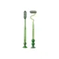Transparent Green-Long Head Toothbrush+Z-Shaped Toothbrush