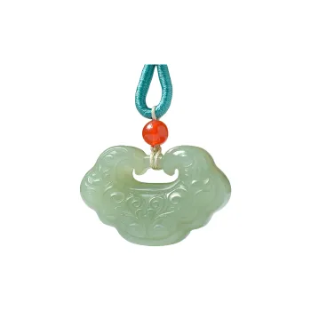 Jade Charm Yao Hetian Jade Necklaces Pale Greenish White Jade Women's