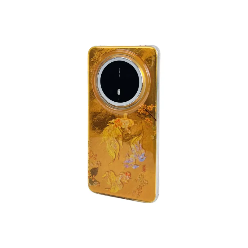 Wei Xin Acrylic Material Gold Begonia Flower Koi Fish Phone Cases Compatible With Huawei Mate 70/60 Pro/Pura 70/70 Pro+-4