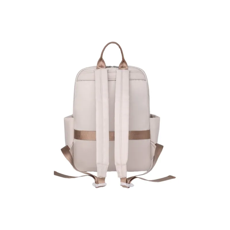 Tonlion Nylon Backpack Regular Women's Ecru/Black-3