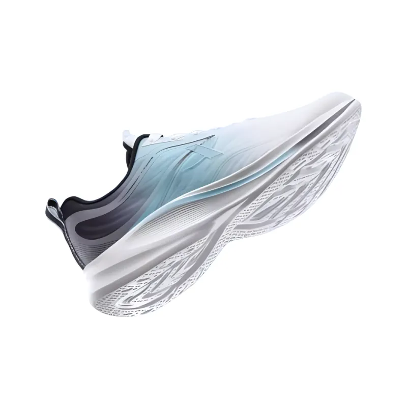 XTEP Cushioning, Slip Resistant, Breathable, Lightweight Low Top Running Shoes Men's White Blue Black-7
