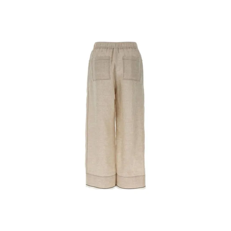 Brunello Cucinelli Elasticated Waistband Straight Leg Trousers-1