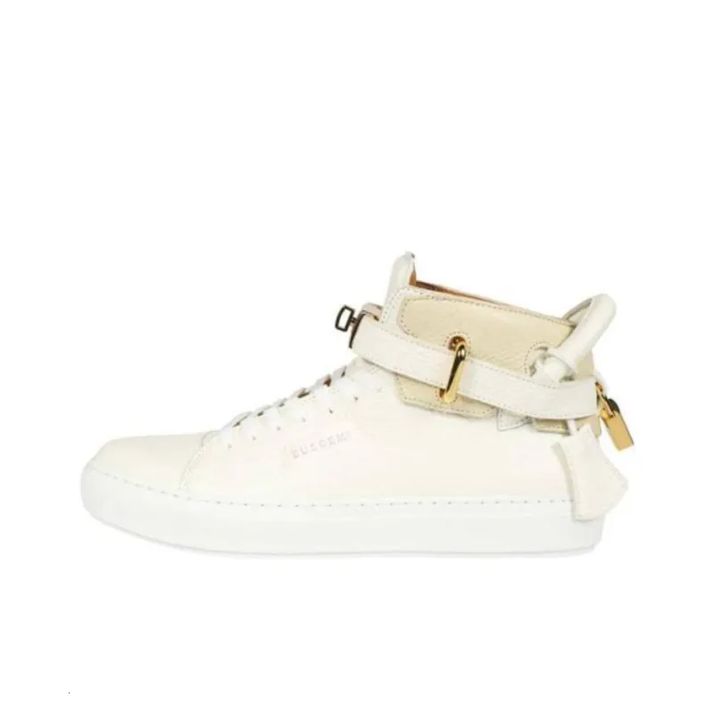 Buscemi High-Top Skateboard Shoes Men's Ecru-0