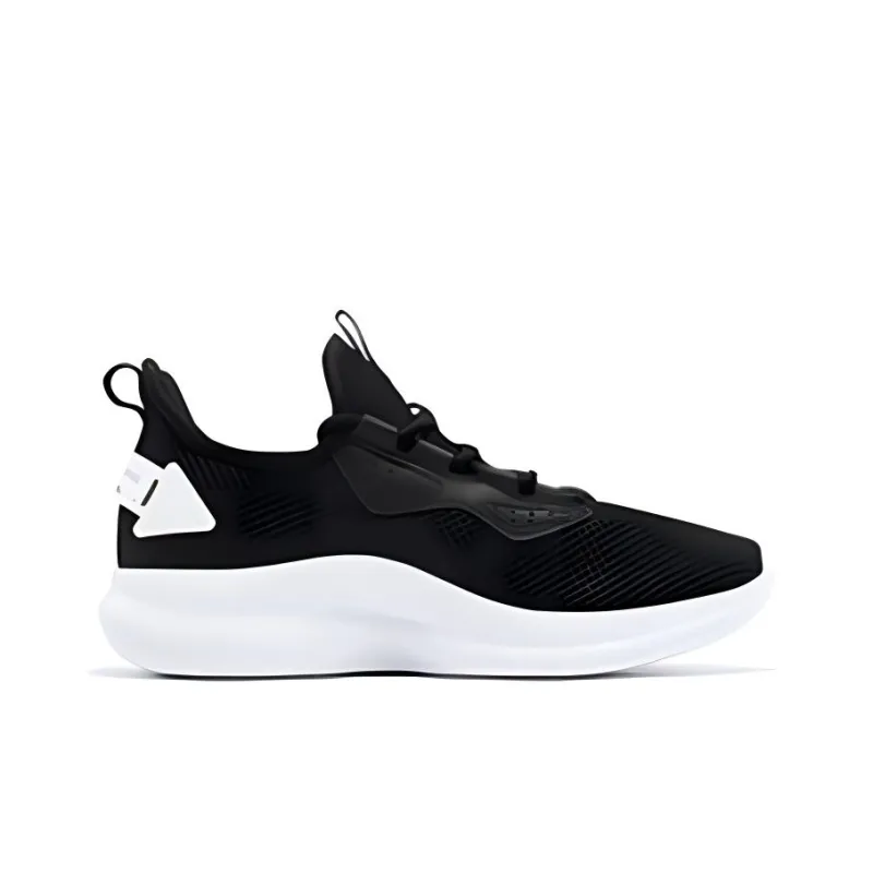 361° Anti Slip Wear Resistant Low Top Running Shoes Women's Black White-1