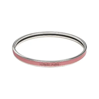 HERMES Enamel Bangles Women's Pink