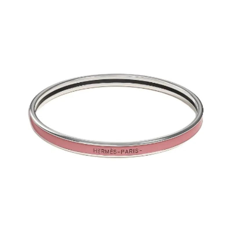 HERMES Enamel Bangles Women's Pink-0