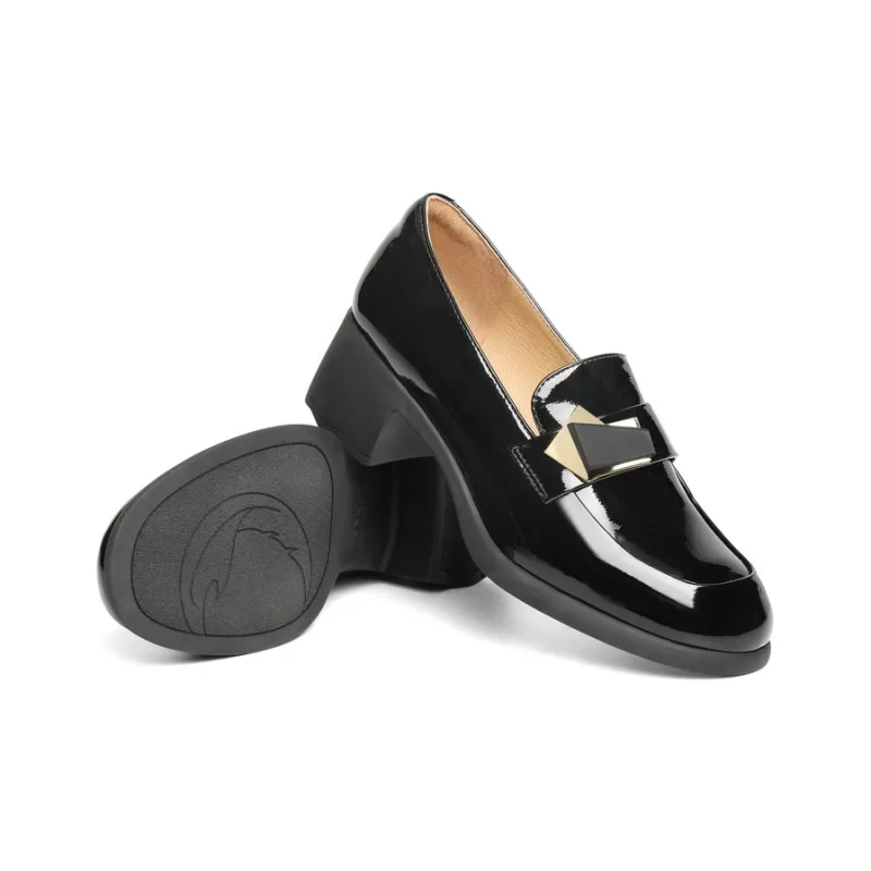 BELLE Loafers 4.5CM Women's Black-4