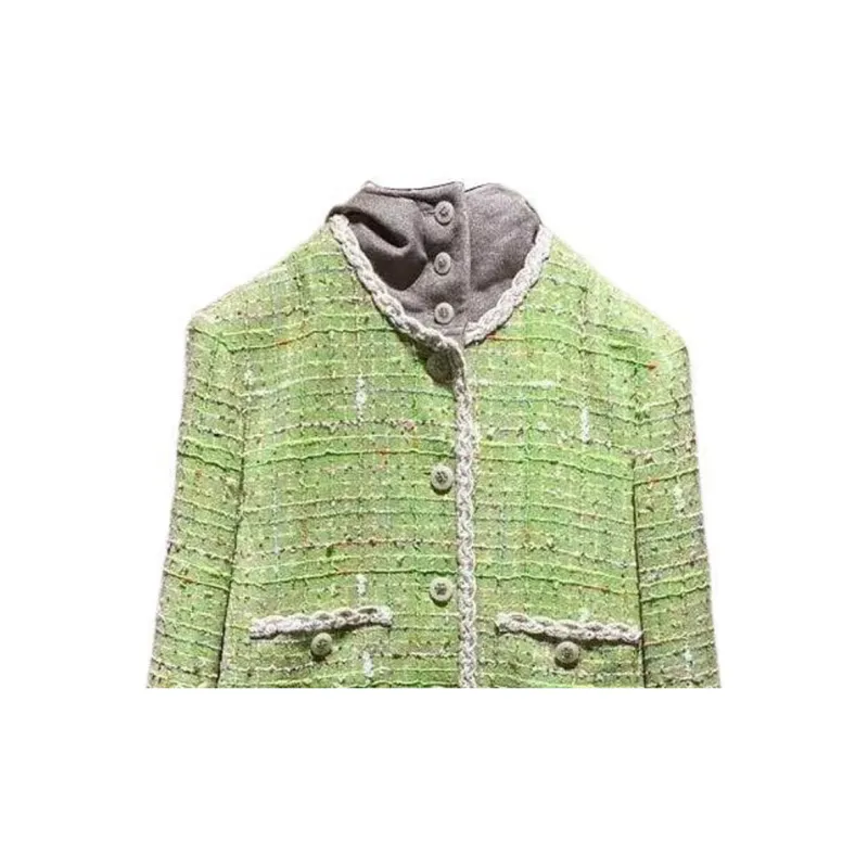 CHANEL Jackets Coats Women's Green-3