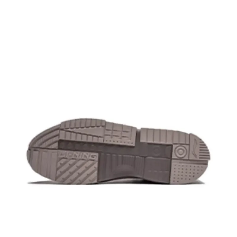 LiNing Li Cheng Cushioned Wear-Resistant Lightweight Breathable Low-Top Skateboard Shoes Men's Gray-3