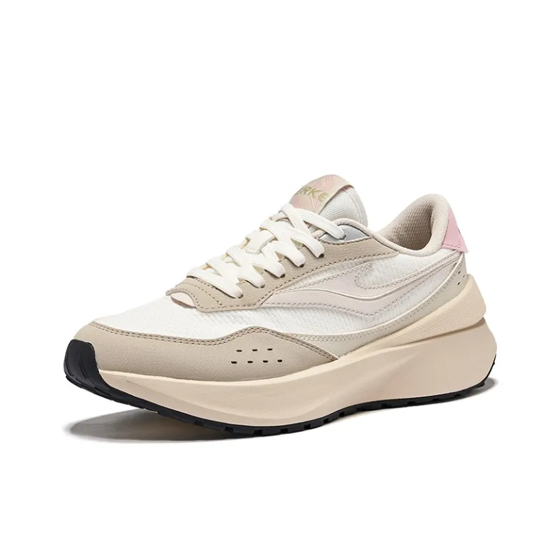 Erke Feiyang 2.0 Rebound Wear-Resistant Lightweight Low-Top Casual Shoes Women's Microcrystalline White Light Linen-2