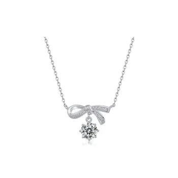 KEMLAIDA S925 Silver Necklaces Women's White Gold