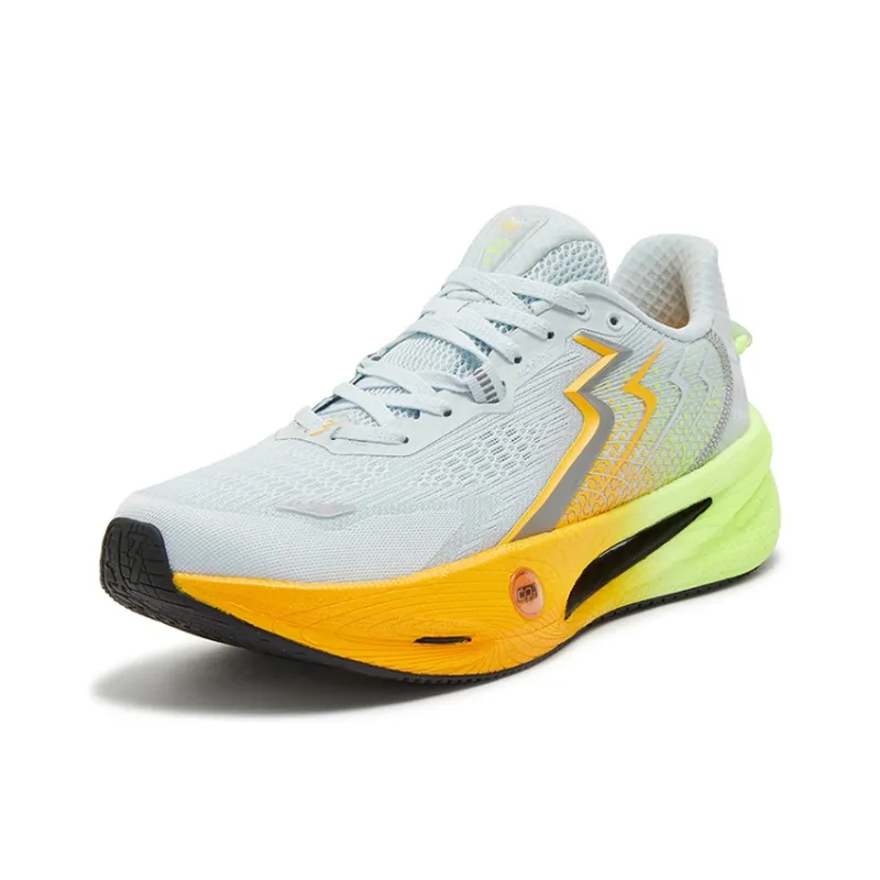 361° Wear Resistant Rebound Cushioning Low Top Casual Sprint Running Shoes Men's Orange Yellow-1