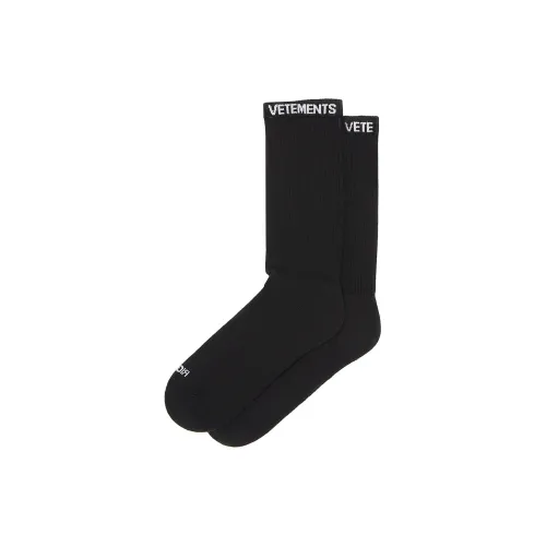 Vetements Mid Calf Socks Men's 1 Pack Black