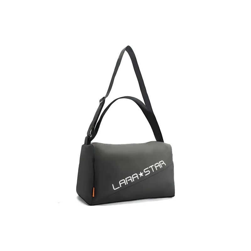 LARA STAR 900D Membrana Dermalis Hybrid Polyester One Shoulder Crossbody Gym Bags Large Size Unisex Black/Green-7
