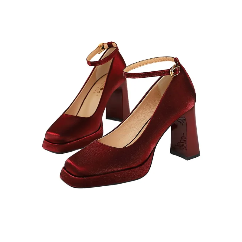 QITUMAUL Mary Jane Shoes 9cm Women's-8