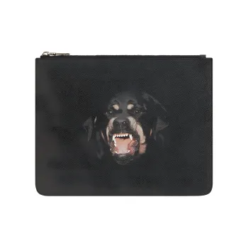 Givenchy Artificial Leather Clutch Large Size Men's Black