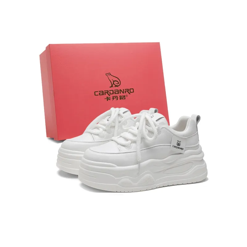 CARDANRO Small-sized Sky Vegetables Low-Top Skateboard Shoes Women's White-1