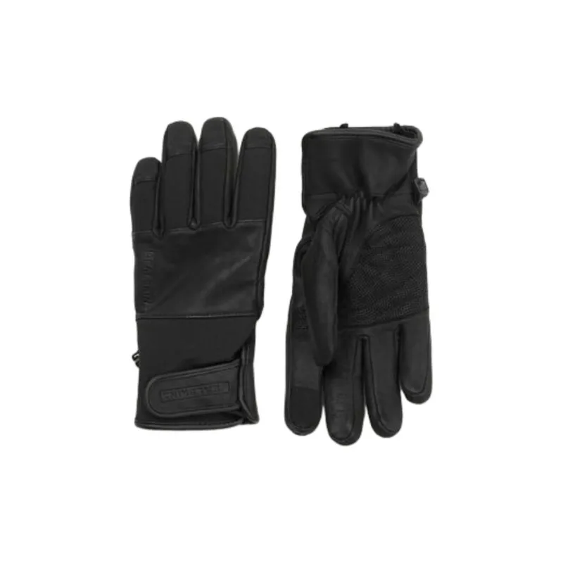 SEALSKINZ Leather Knit Gloves Unisex Black-0