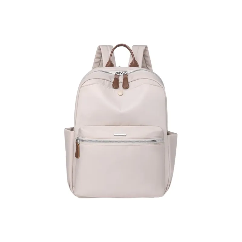 Tonlion Nylon Backpack Regular Women's Ecru/Black-0