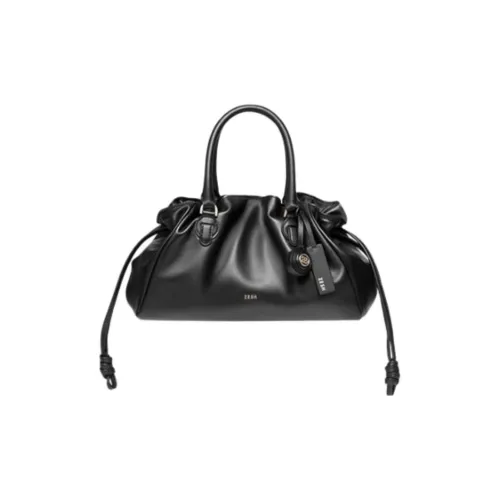 ZESH Cow Leather Handbag Medium Size Women's Black