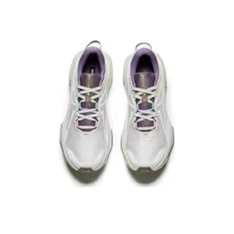Anta Hunter Fury 2 Anti Slip Wear Resistant Low Top Running Shoes Women's Beige Purple-3