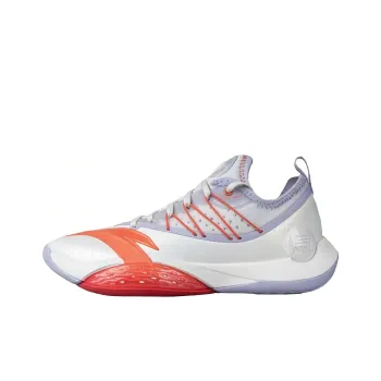 Anta Skyrim 2 Cushioning Breathable Low Top Basketball Shoes Men's White Gray Red