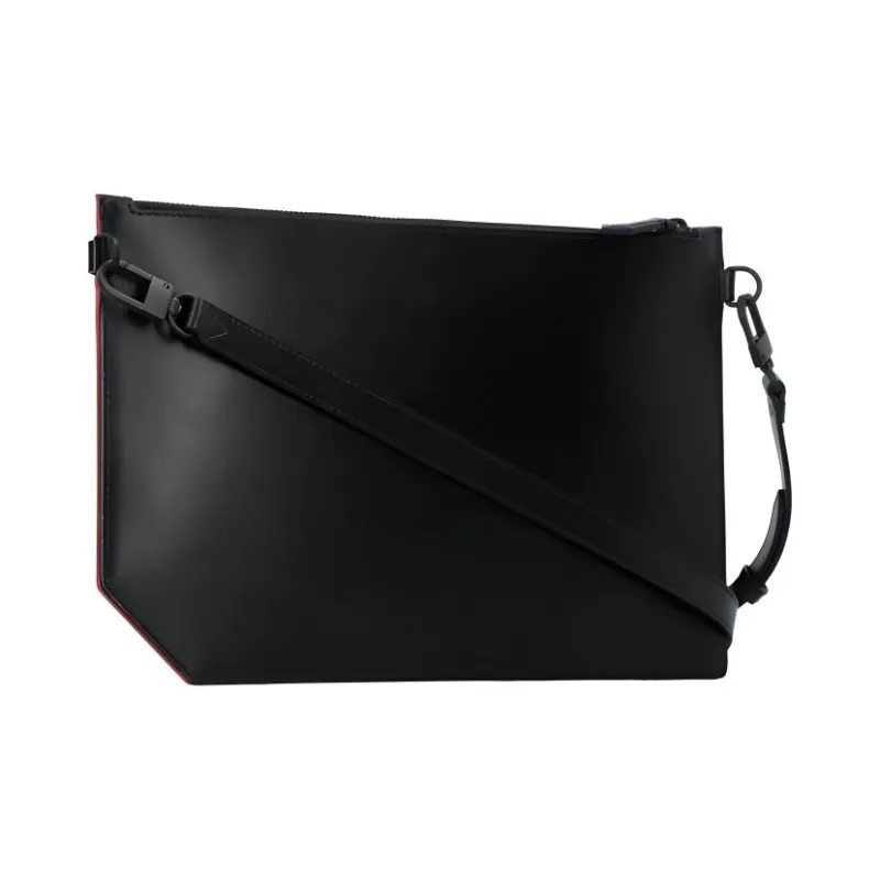 MONTBLANC Meisterstuck Cow Leather Briefcase Handbag Clutch Women's Black-2