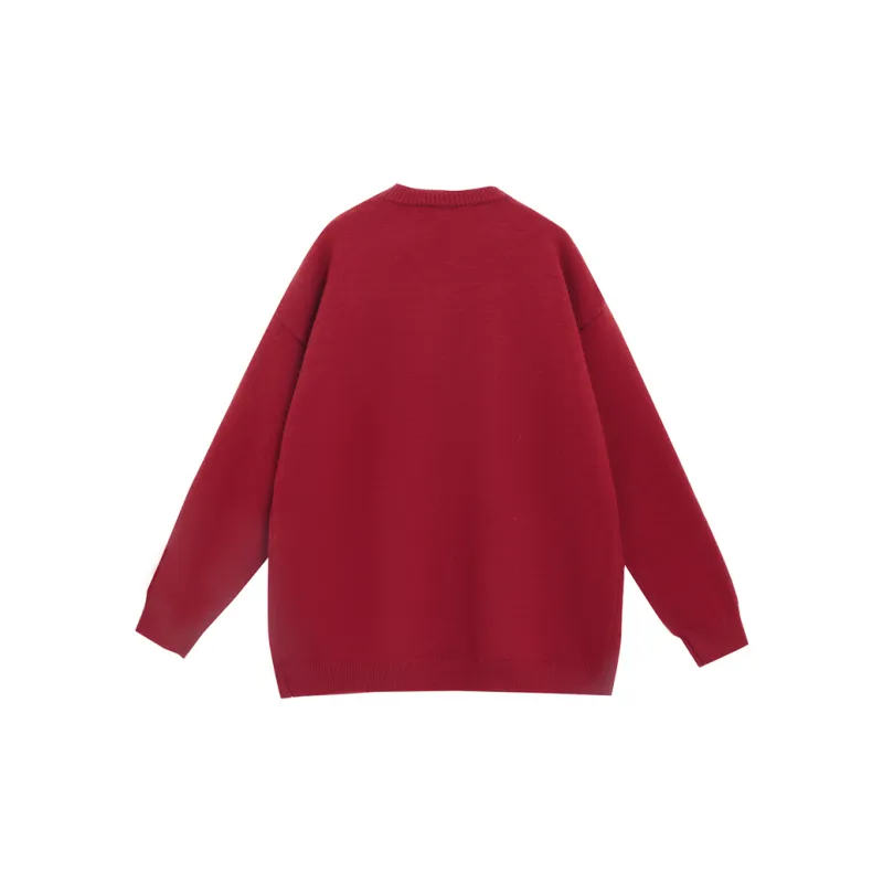 MDLILA Sweaters Unisex Burgundy-1