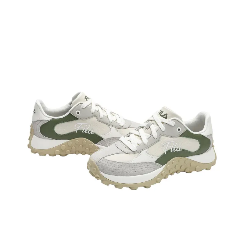 FILA Anti-Slip Wear-Resistant Low-Top Casual Shoes Men's Gray Zong Green-2