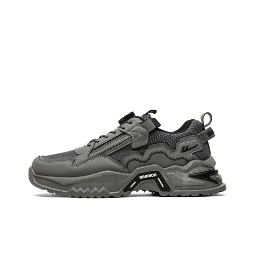 Warrior Breathable Height Increasing Low Top Chunky Sneakers Men's Dark Gray