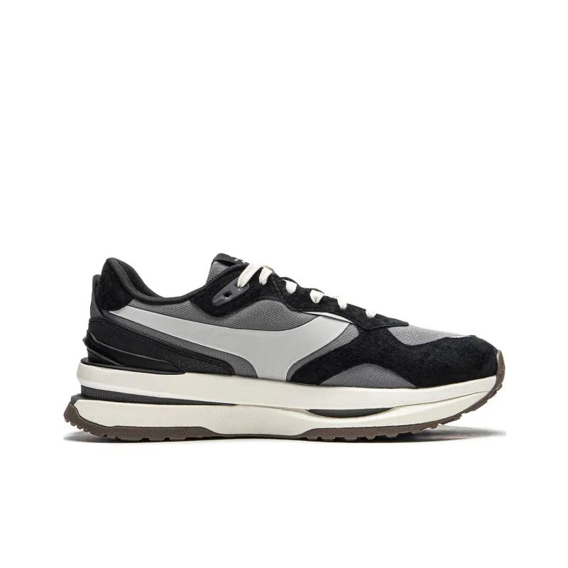 LiNing Zhengrong Cushioning Anti Slip And Wear Resistant Balance Rebound Low Top Casual Shoes Unisex Black Gray-1