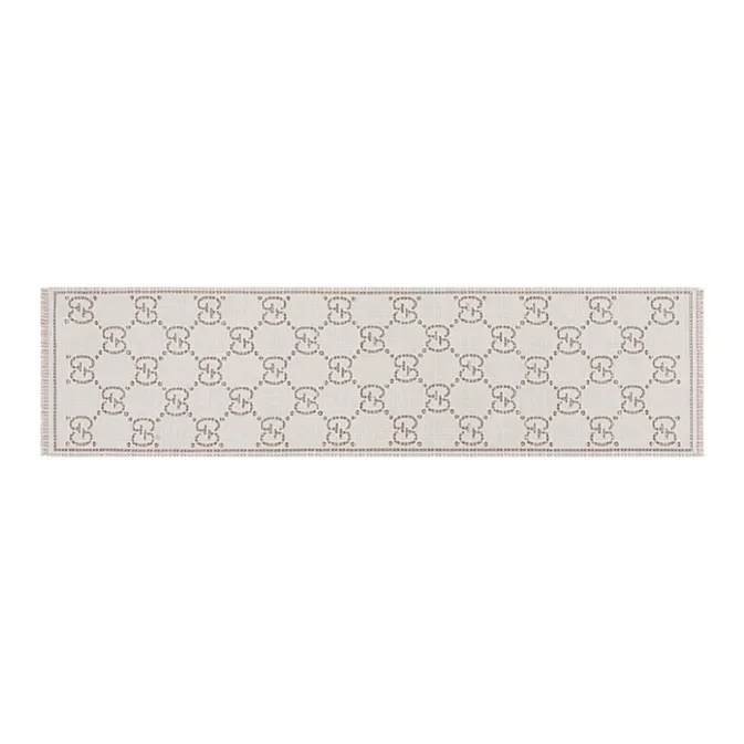 GUCCI Gg Jacquard Knitted Scarf-3