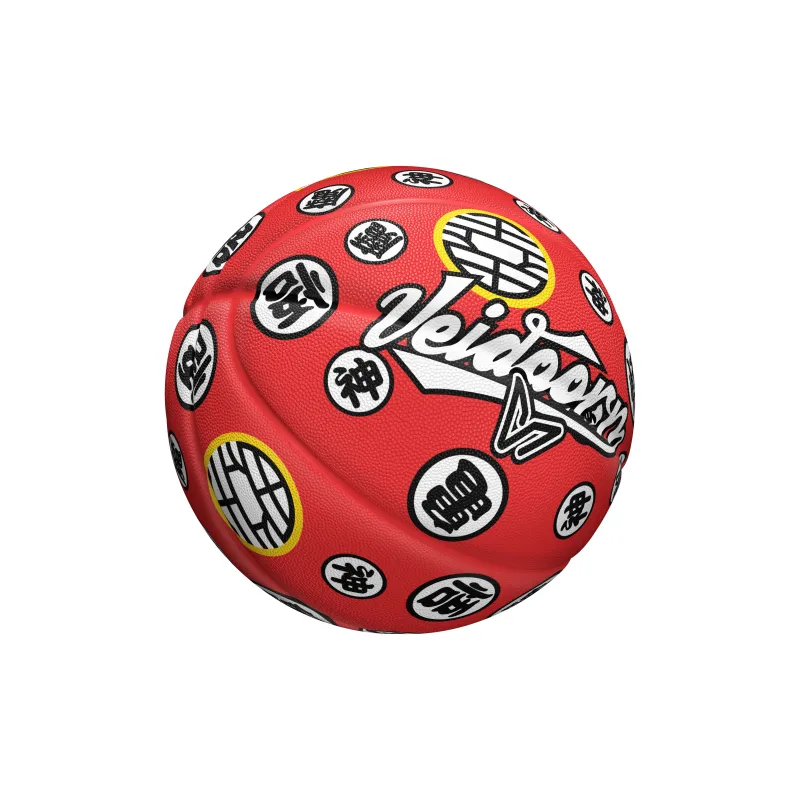 VEIDOORN x LONGZHU Z Rubber Basketball Red Size 7 Ball Street Training Competition Unisex-4