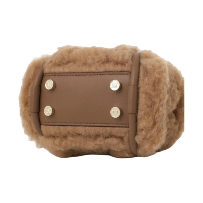 MaxMara Cow Leather Handbag Unisex Camel-4